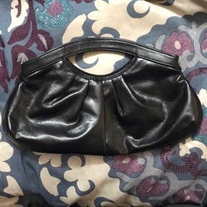 Black clutch with handle